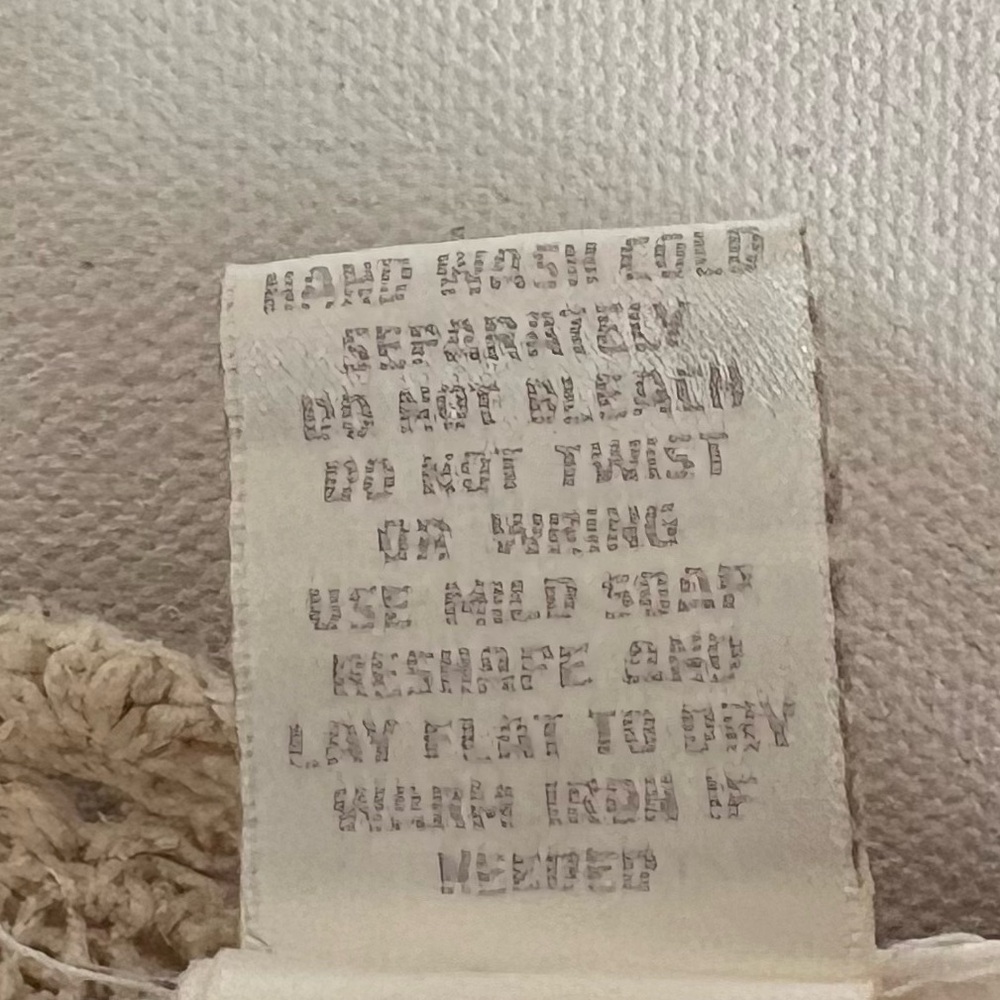 Moda Intl Women’s Crochet Beige Lined Women’s Sweater - L - Picture 5 of 9